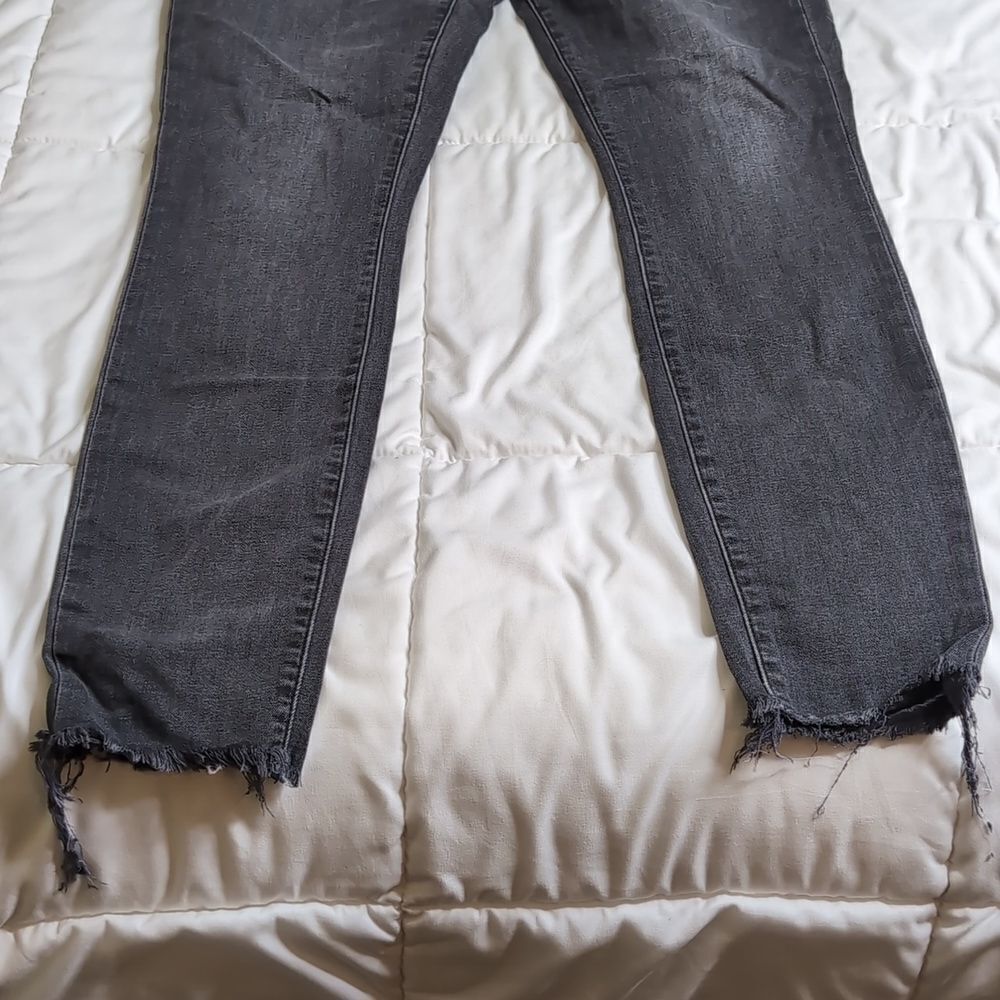 Good American size 14/32 Black Good Waist Skinny Jeans with Rhinestone BAD - Picture 5 of 13